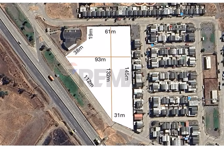 Terreno coronel 8.000 m²  uso de suelo comercial