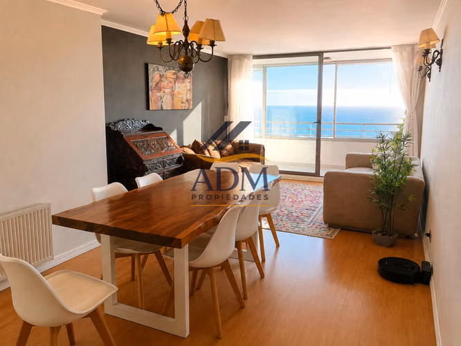 Departamento 3D 2B con vista panorámica al mar | Costa de Montemar, Concón