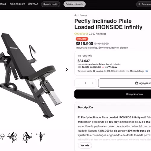 Maquina GYM Pec Fly IRONSIDE