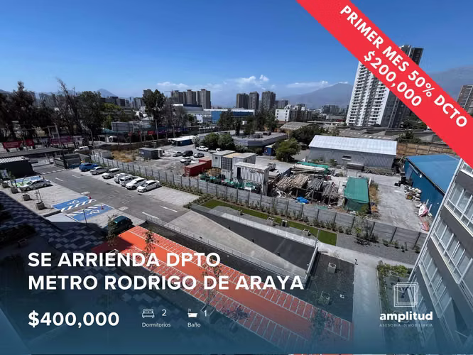 50% DCTO!!! DPTO 2D+1B a pasos Vicuña Mackenna (178630)