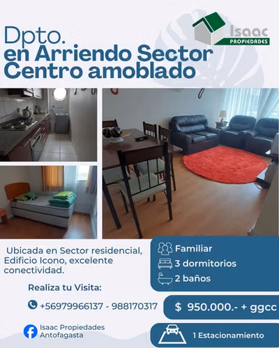 Departamento sector Centro Edificio Icono