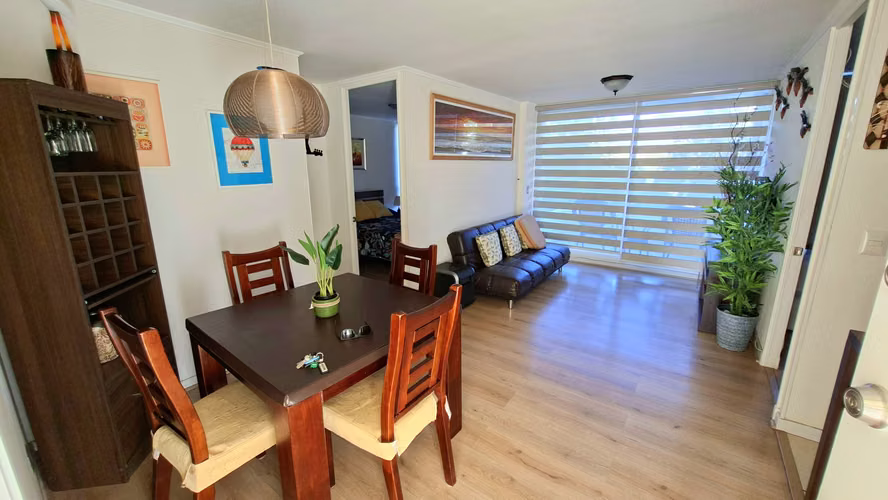 SE ARRIENDA DEPARTAMENTO MARZO A NOVIEMBRE,  DIRECTO DUEÑO, 2 DORMITORIOS Y 1 BAÑO, EN LOMAS DE PAPUDO 4, ESTACIONAMIENTO PRIVADO