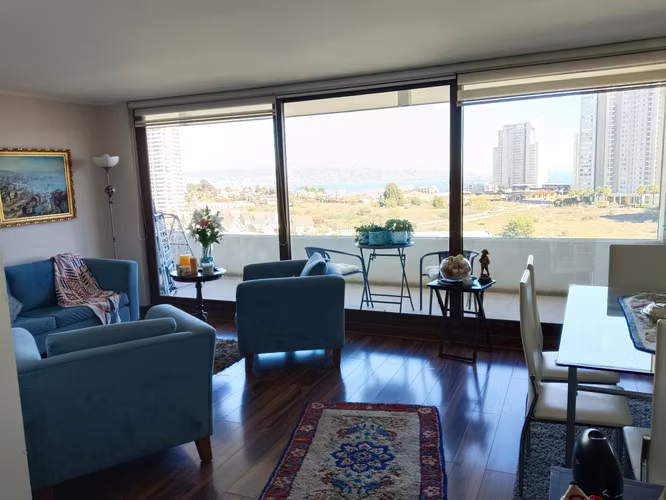 Reñaca; Hermoso Dpto. 135mt2; 3D/3B/2E/Bd/Sala Estar; Gastón Hamel...