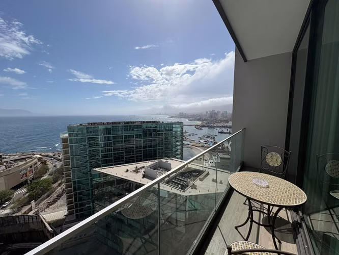 Arriendo | Departamento tipo estudio amoblado con vista al mar | Puerto Nuevo, Antofagasta