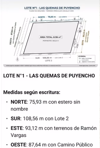 Parcela LAS QUEMAS DE PUYENCHO