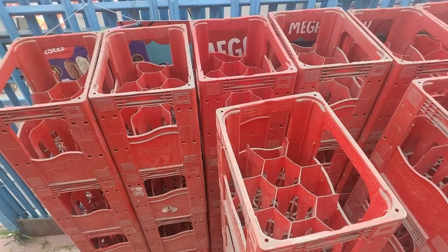 Cajas de bebidas Coca Cola