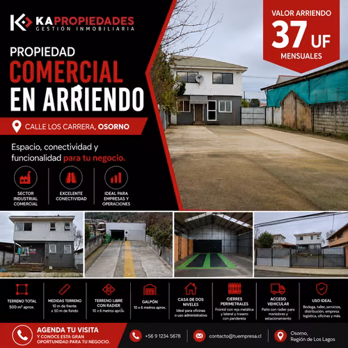 ARRIENDA EN SECTOR INDUSTRIAL-COMERCIAL DE ALTA CONECTIVIDAD