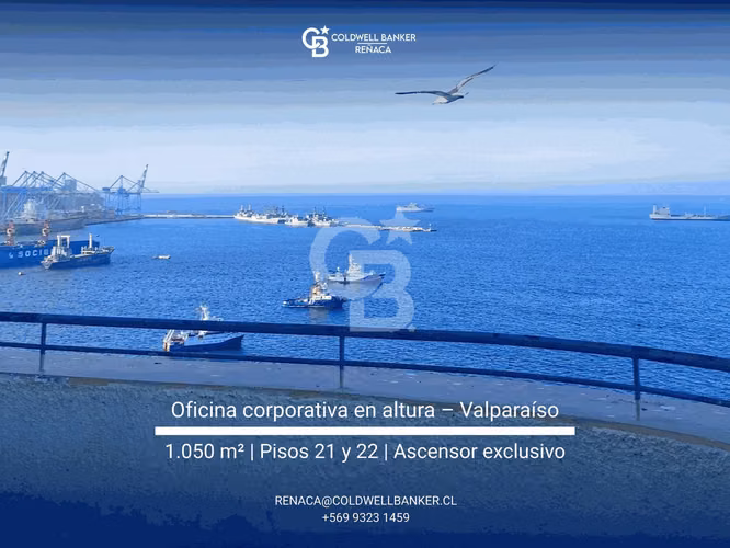 Oficina corporativa en altura – Valparaíso | 860 m² útiles