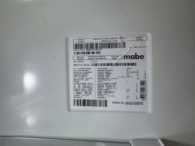 Refrigerador Mabe 250 Litros