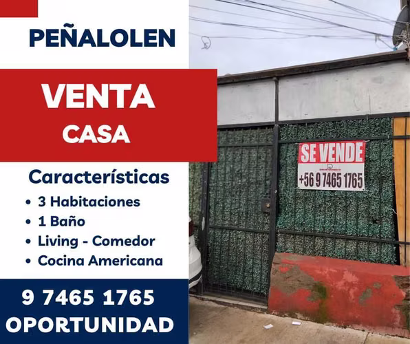 Casa Cercana a Municipalidad Peñalolen (179593)