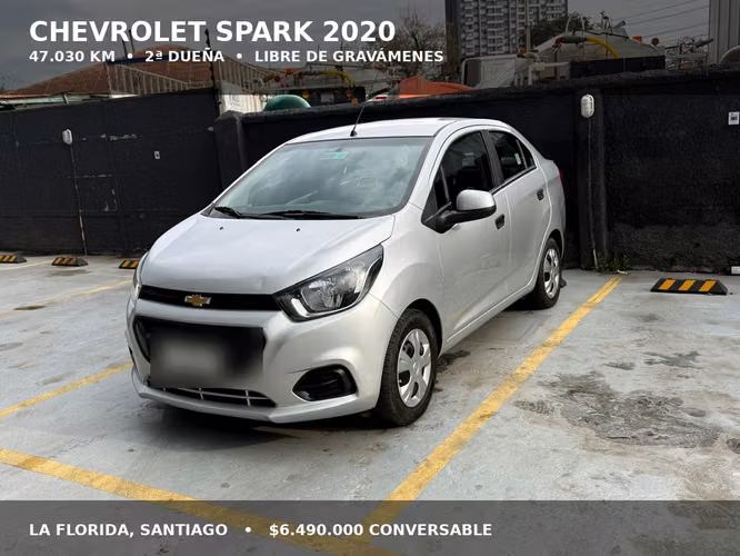 Chevrolet Spark Sedán 1.2 2020 – 47.024 km – Excelente estado