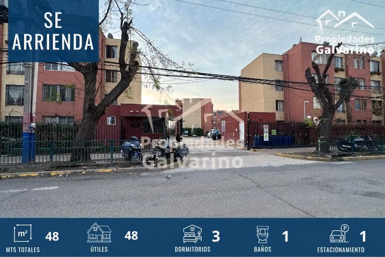 Departamento en arriendo de 3 dorm. en Quilicura