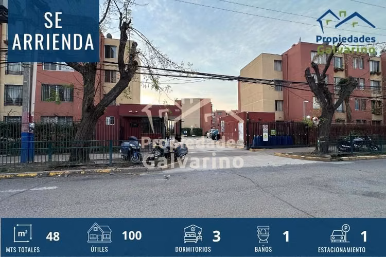 Departamento en arriendo de 3 dorm. en Quilicura