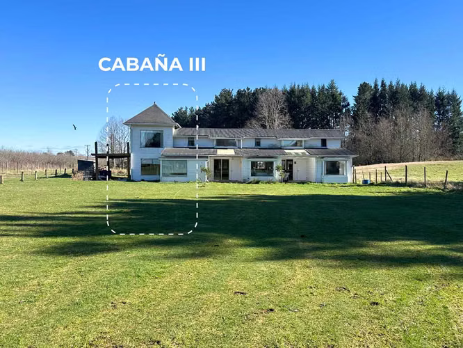 Cabaña campestre 3 dorm 2 b camino Villarrica a Pedregoso