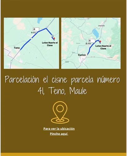 Vendo  Parcelas planas en Teno Huertos El Cisnes ,Curico