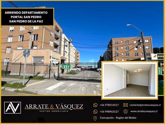 Arriendo Departamento en Portal San Pedro
