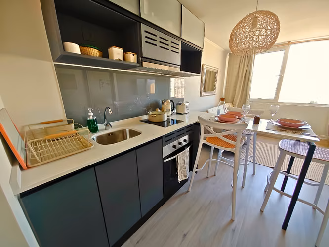 ARRIENDO AMOBLADO DEPTO 1 DORMITORIO 1 BAÑO