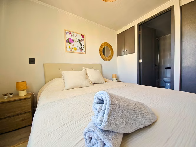 ARRIENDO AMOBLADO DEPTO 1 DORMITORIO 1 BAÑO