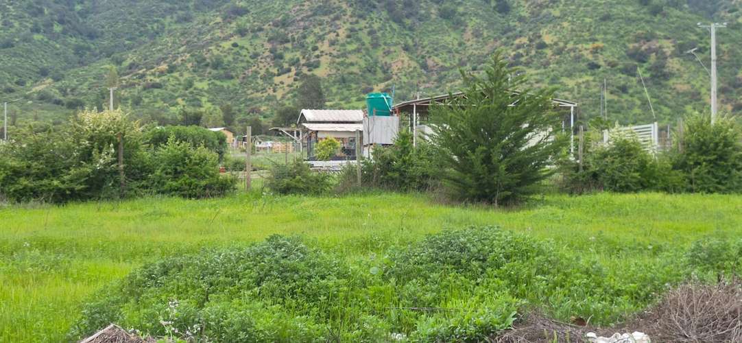 En venta, parcela de 5.000 m2., con casa de 2 dormitorios, en El Melón, Nogales.  100 M$