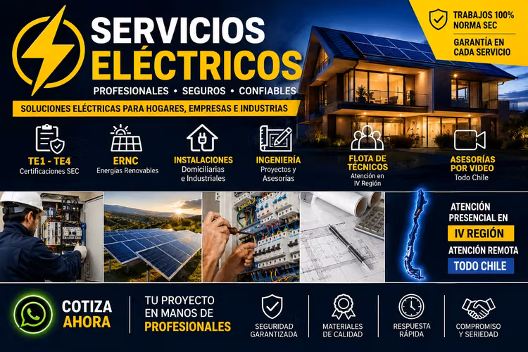  SERVICIOS ELÉCTRICOS PROFESIONALES – IV REGIÓN Y TODO CHILE 