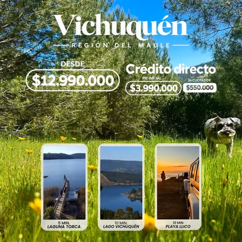 Parcelas En Vichuquén A Pasos Atractivos Naturales y playa