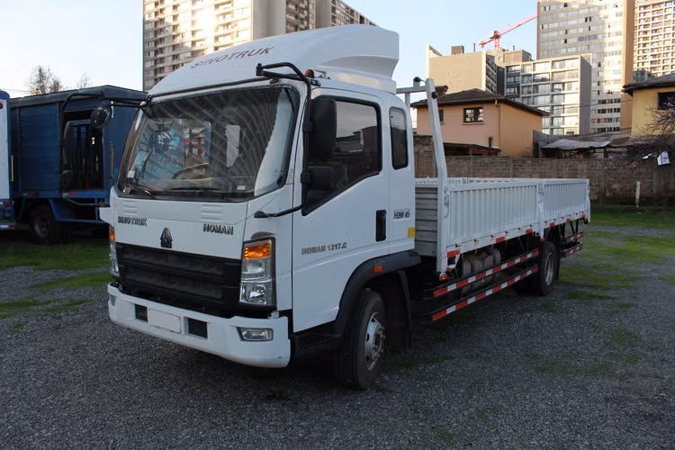 Sinotruk Homan 1217C año 2023 1100 KMS PLANO CON BARANDAS PARA 8500 KGS