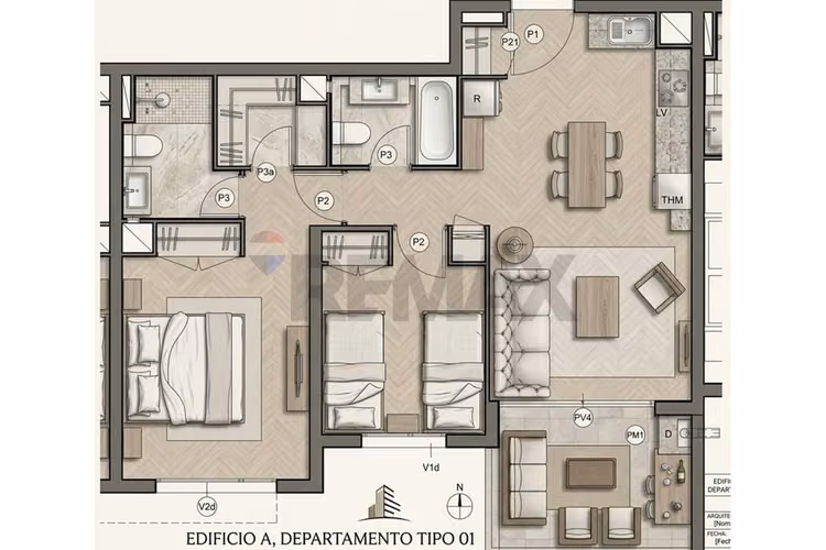 Moderno departamento en bosques de la pirámide