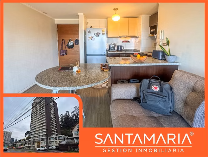 Arriendo Dpto. Amoblado 1 dorm en P. de Valdivia, Concepción