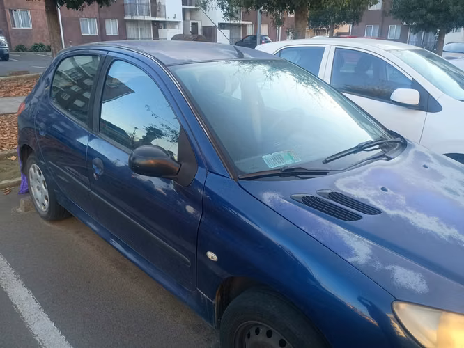 Peugeot 206 azul año 2008