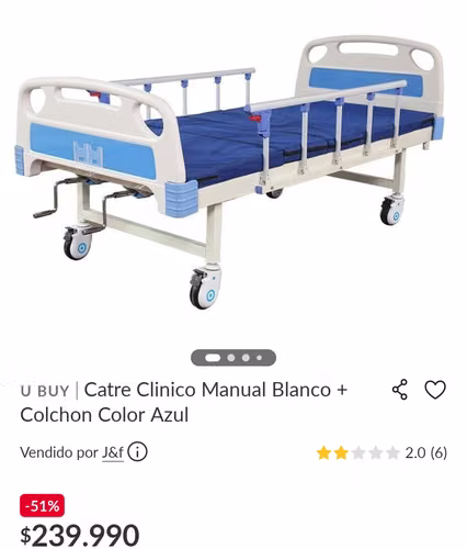 Catre clínico + topper - Imagen 2