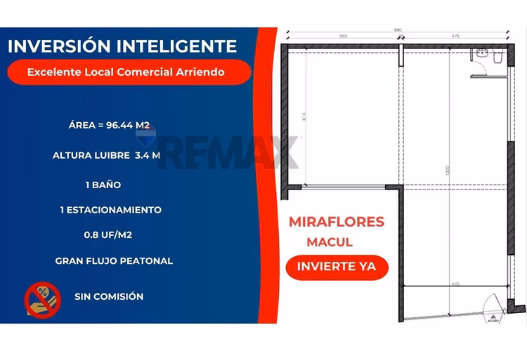 Inversión local comercial departamental–macul