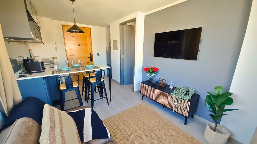 ARRIENDO DEPTO 1 DORM 1 BAÑO TOTALMENTE AMOBLADO