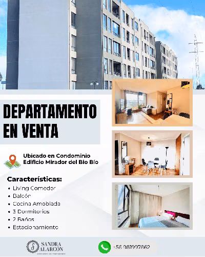 Departamento en Venta 3D - 2B - 1E Concepción