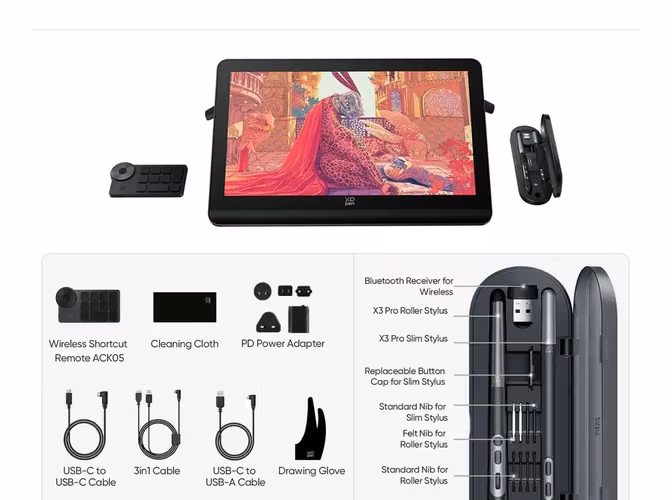 Xppen Artist Pro 19 Gen 2 Tableta Gráfica Con Pantalla 4k