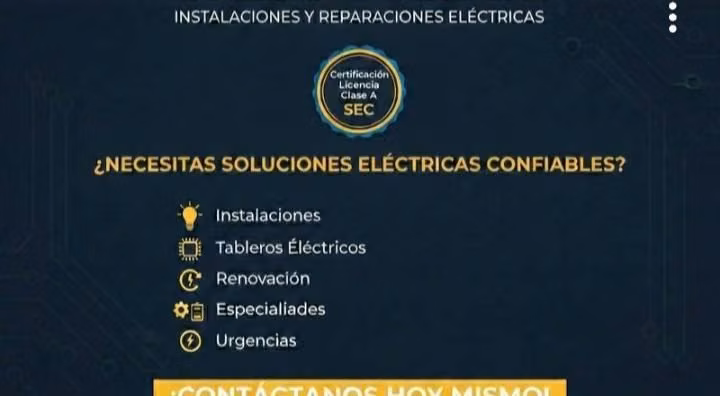 Eléctrico, reparaciones, emergencias,instalaciones sec.