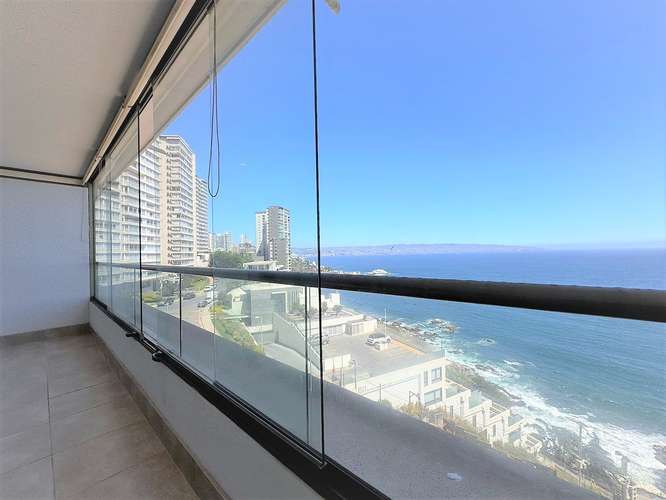 En arriendo exclusivo departamento 3dorm., en Costa de Montemar, frente al mar.  1 M$