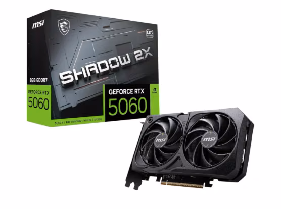 Tarjeta de Video MSI GeForce RTX 5060 Shadow 2X OC 8GB GDDR7