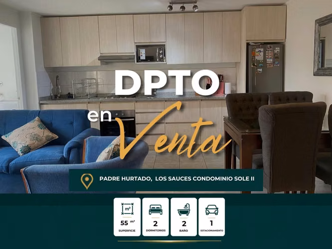 Vende  dpto como nuevo 2d,2b,Estac,( solo compra con Ds 19 tramo 3), Padre Hurtado