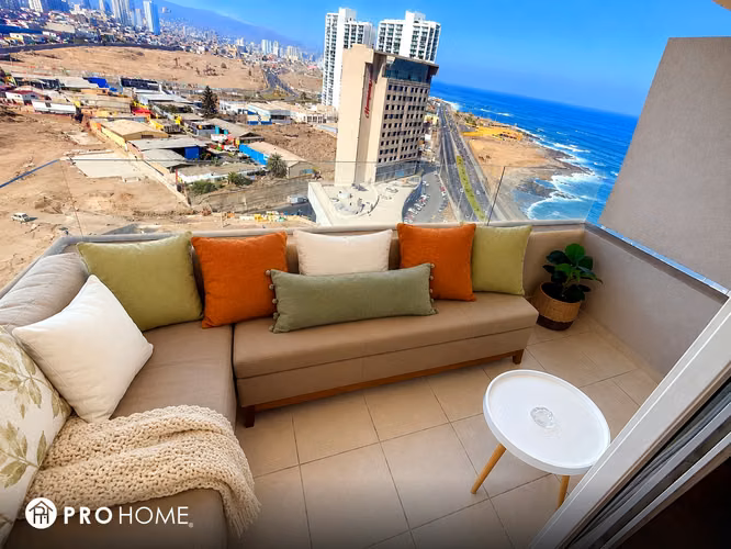 Arriendo Depto Amoblado 1D/1B Vista al Mar - Ed. Galileo, Antofagasta