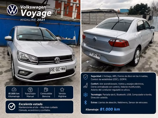 Vendo Volkswagen Voyage 2021 higthline 1.6