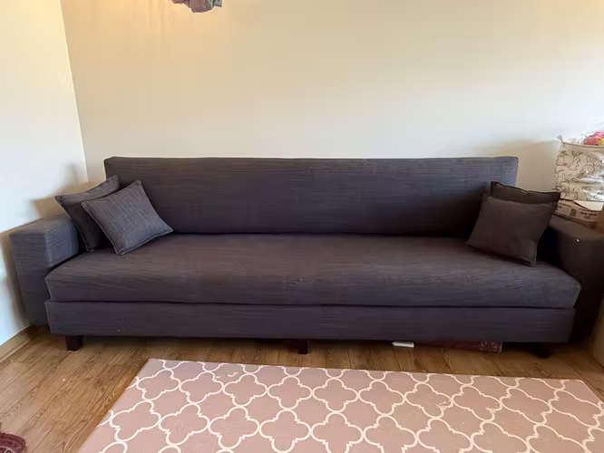 sofa de lino gris marengo