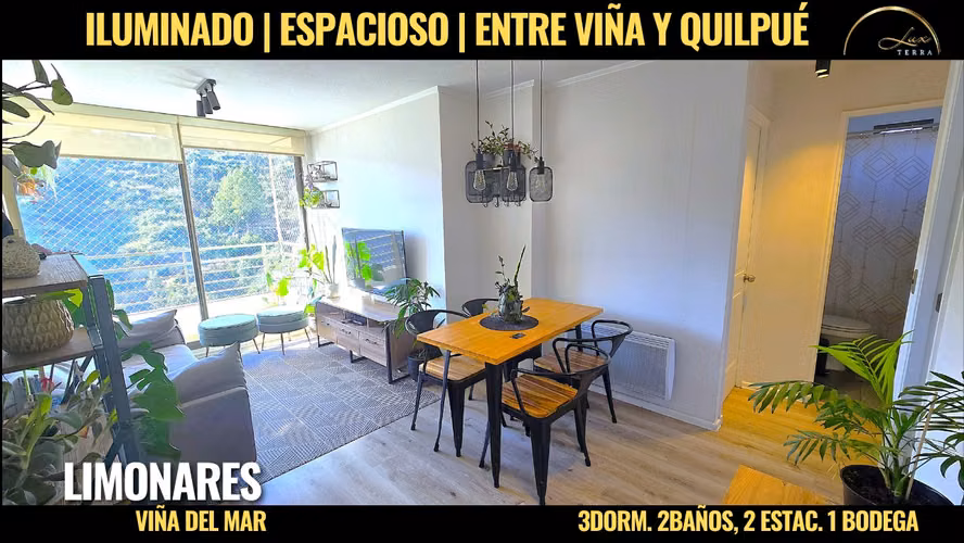 Iluminado | Espacioso | Entre Viña y Quilpué