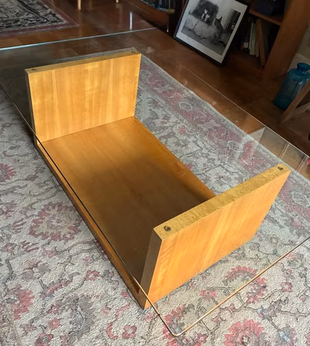 Mesa de centro madera maciza/vidrio templado. Entrega a domicilio SIN COSTO en RM