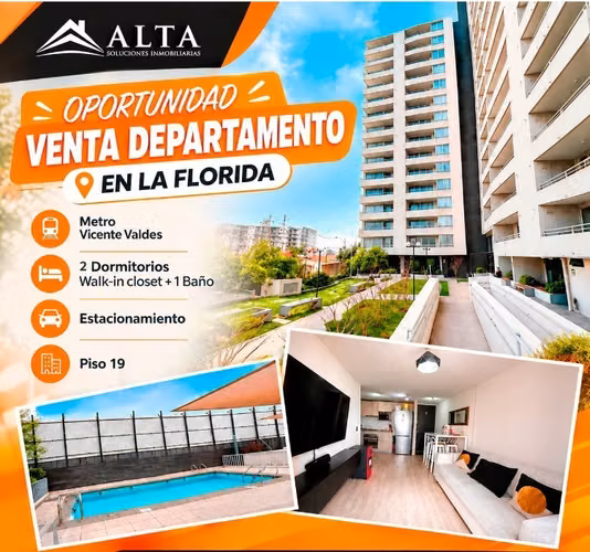 Departamento en venta de 2 dorm 1baño 1esta. en La Florida - Imagen 2