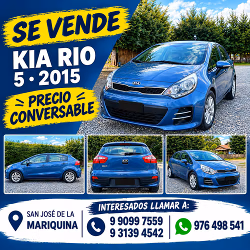 Se vende auto Kia Rio 5  año 2015 (Conversable)