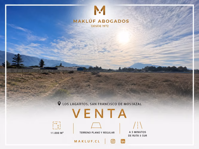 Gran terreno de 11.000 m2, San Francisco de Mostazal, Región de O'Higgins.