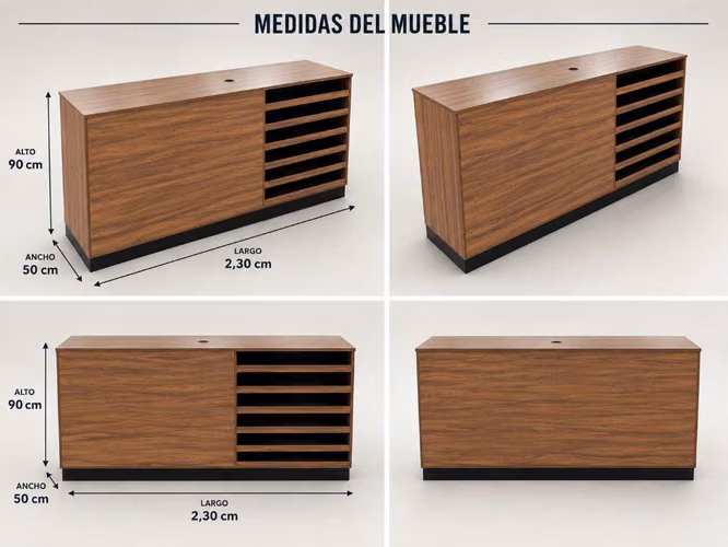 Muebles para local comercial / mostradores de madera usados