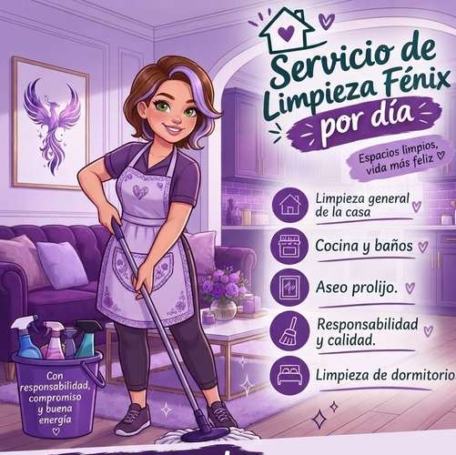 Auxiliar de limpieza , ofrezco mis servicios de aseo en departamentos , casas y oficinas
