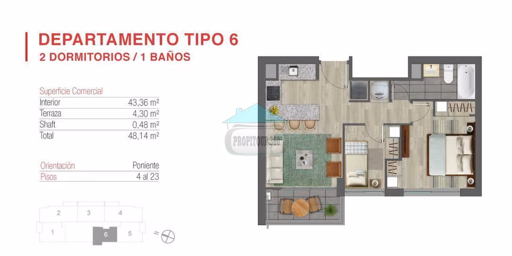 PROPITOUR 360 VENDE DEPARTAMENTOS NUEVOS VIÑA - Imagen 3