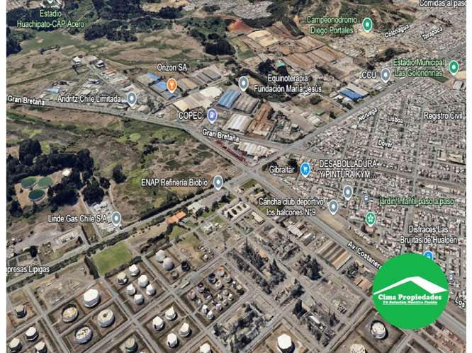 Gran Bodega en Arriendo Talcahuano, con oficinas, baños, instalaciones